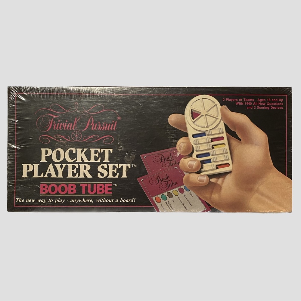 Trivial Pursuit Pocket Player Set Boob Tube Board Game by Abbott